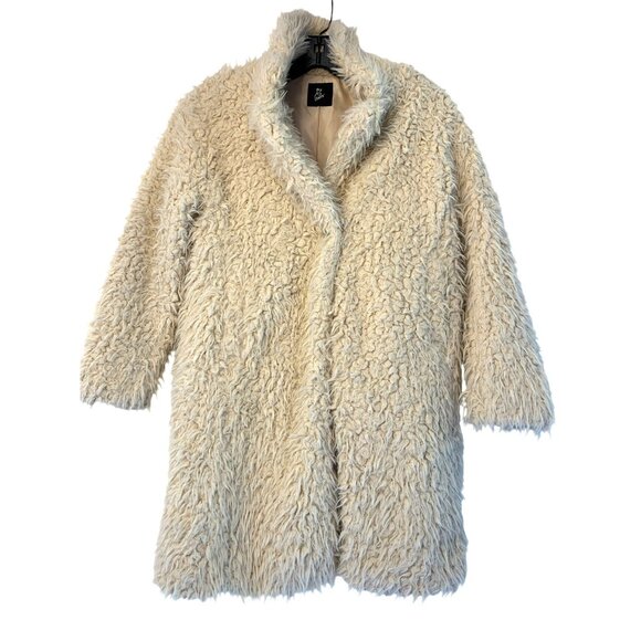 Art Class Youth Girls Tween Faux Fur Teddy Coat XL Beige RR10486 EUC Cozy Shaggy - Picture 10 of 10